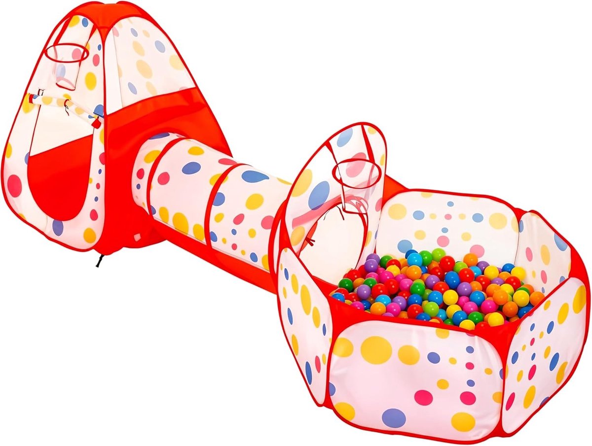 Tent - Rood - 3 in 1 - Lichtgewicht en Gemakkelijk op te zetten - Voor Kampeerders