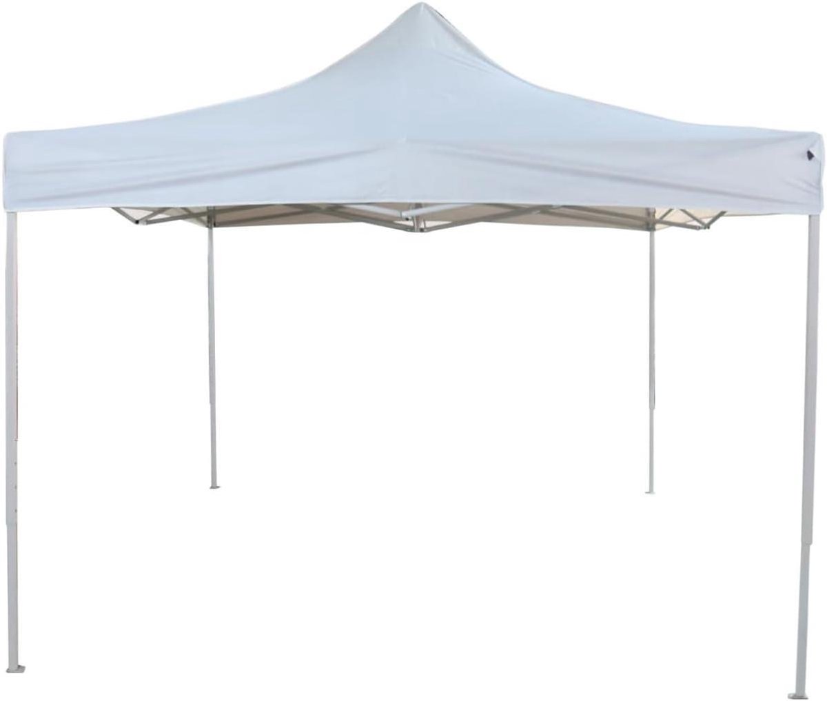 Partytent Easy Up - Feesttent Prieel - Buitenfeesten Organiseren - Harmonica Frame - 3 x 3 meter - Wit