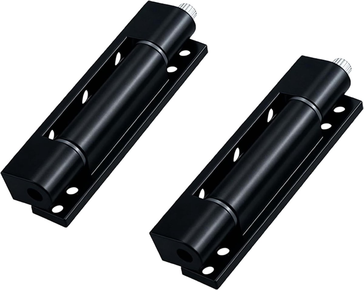 Set van 2 Afneembare Zwarte Scharnieren van Zinklegering voor Industriële Metalen Kasten en Deuren