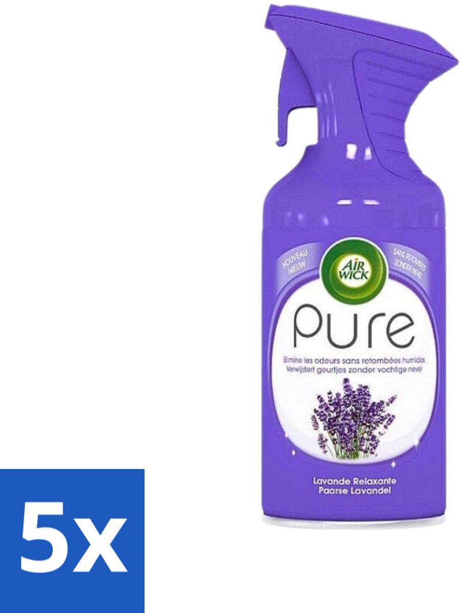 Air Wick - Luchtverfrisser Spray - Paarse Lavendel - 250ml - Bulkverpakking - 5 stuks