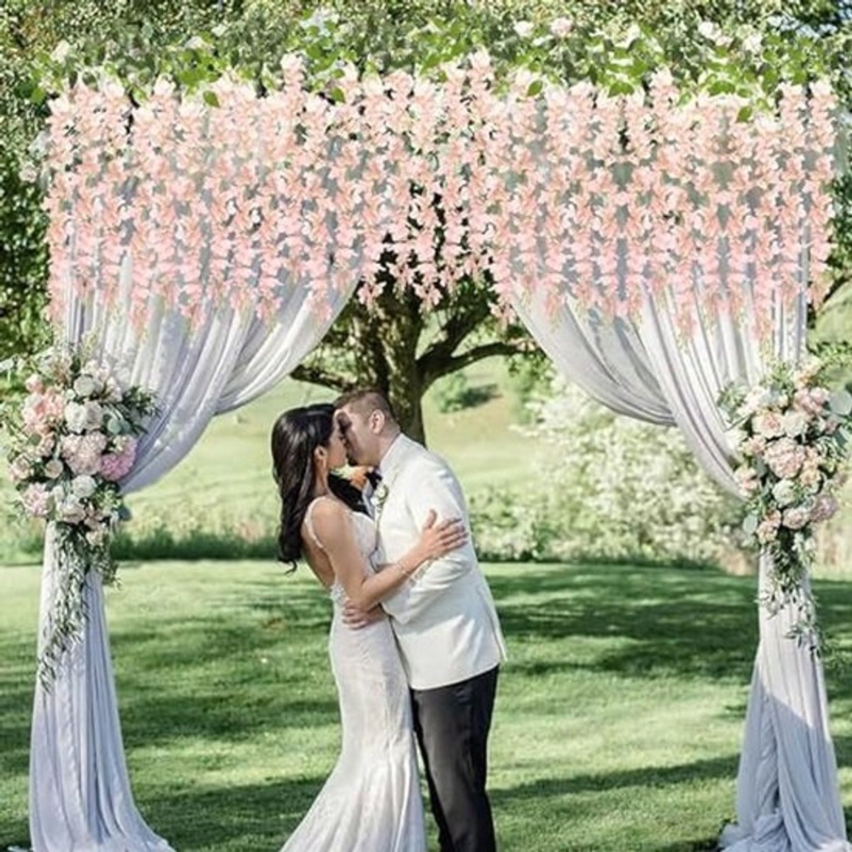 24 Stuks Kunstbloemen Wisteria Slinger - Zijden Bloemen voor Woondecoratie en Bruiloften