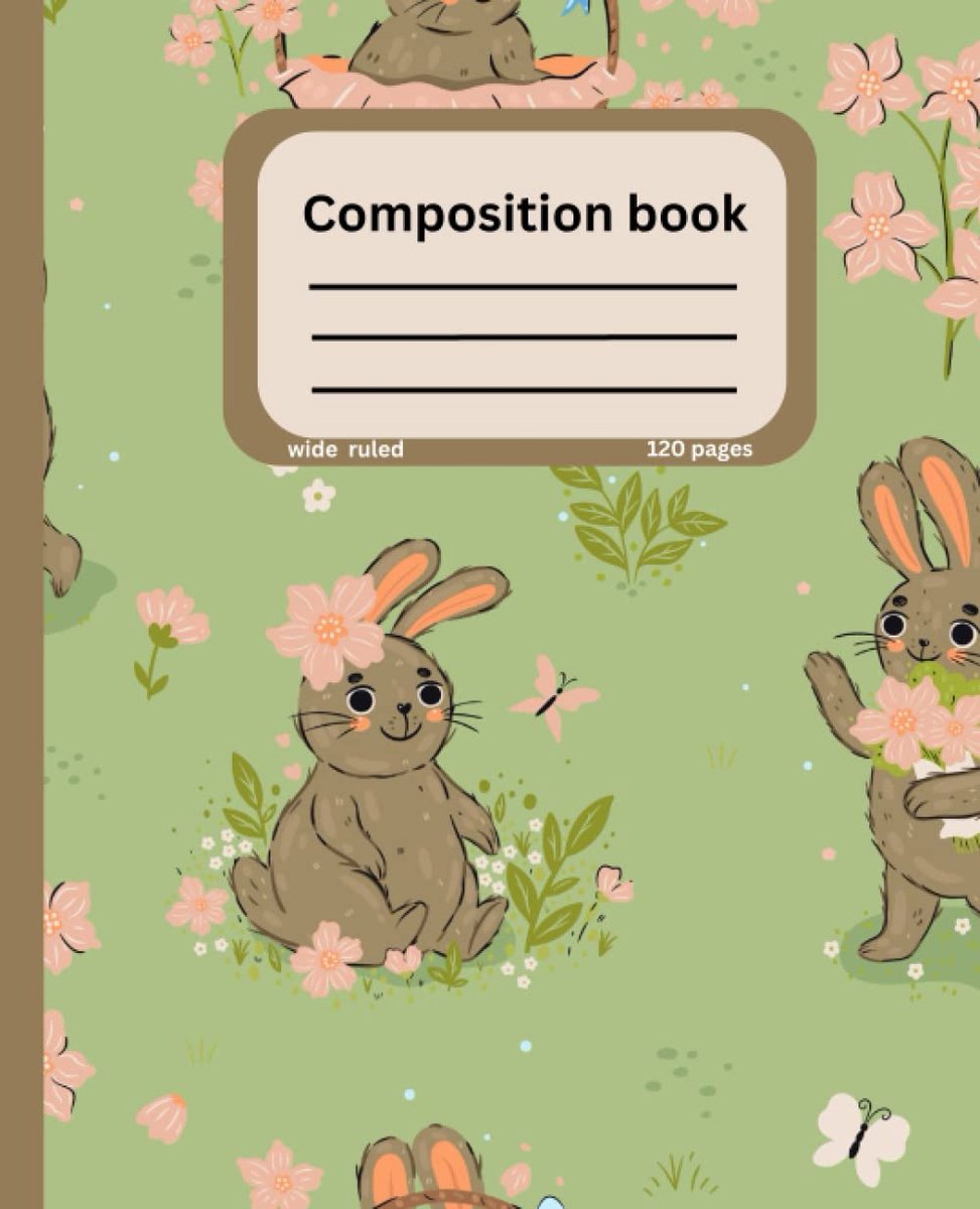 Children Composition Notebook: Wide Ruled, 120 Pages, 7.5x9.25 in, for kids, toddlers, girls & adults - ShopVlot