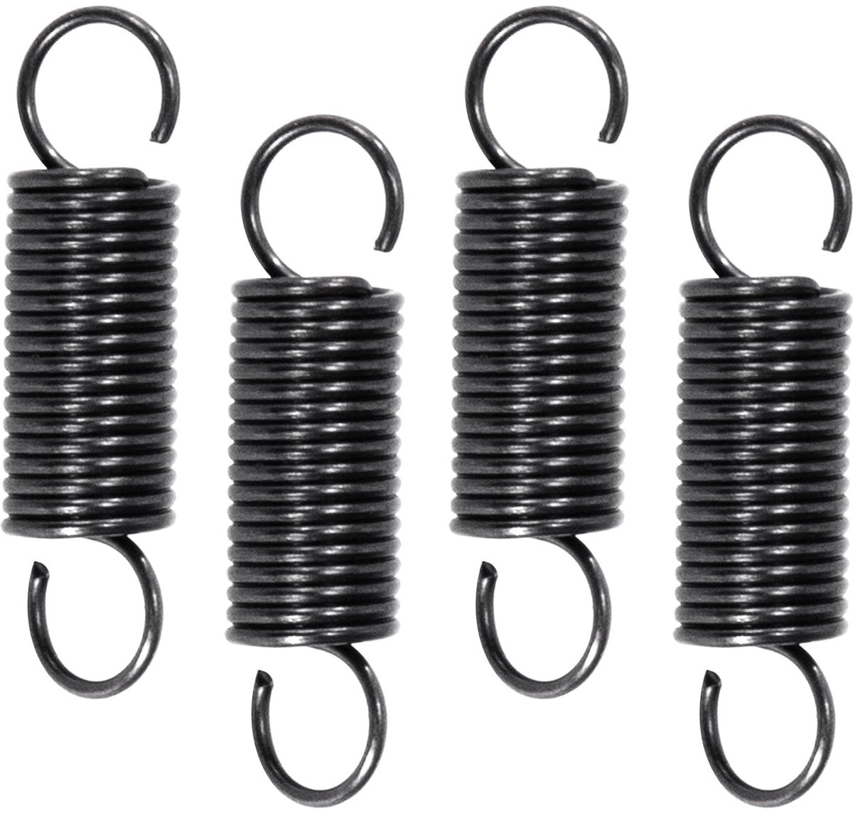 Verlengveren 15 mm, sterke trekveren met haken, pianodraadveer, buitendiameter 4 mm, draaddiameter 0,45 mm, 20 stuks voor diverse toepassingen en projecten