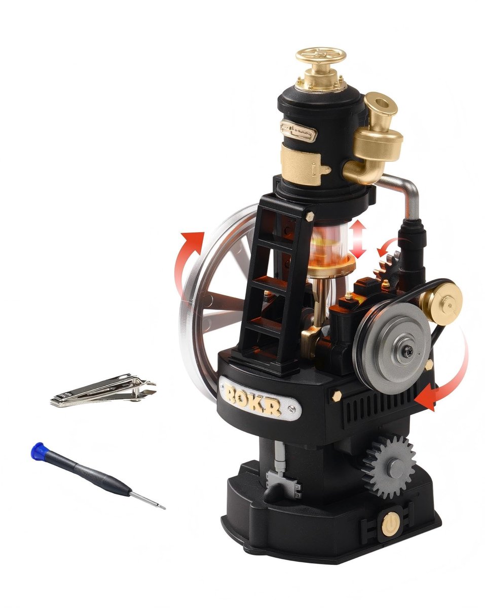 Solidchoice - 3D Puzzle met Thermo Motor en Steampunk Elementen