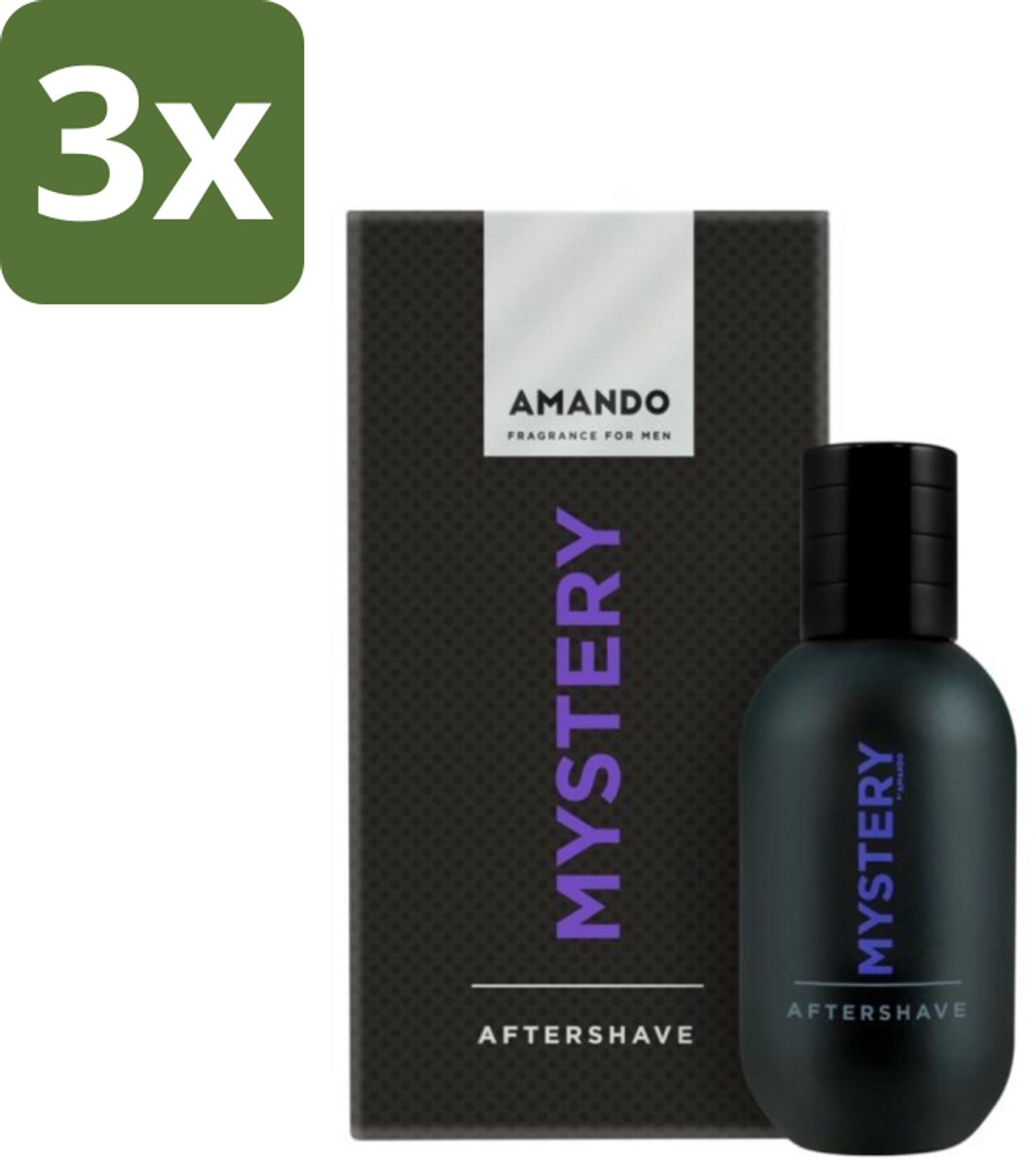 Amando Mystery Aftershave 50 ml - Bulkverpakking - 3 stuks