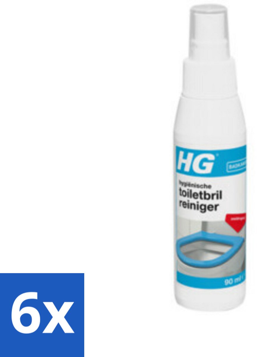 6 x HG Hygiënische Toiletbrilreiniger 100 ml - Toiletbrilreiniger - Toilet Schoonmaken - Snelle Reiniging - Hygiënische Reiniging - Badkamerschoonmaak