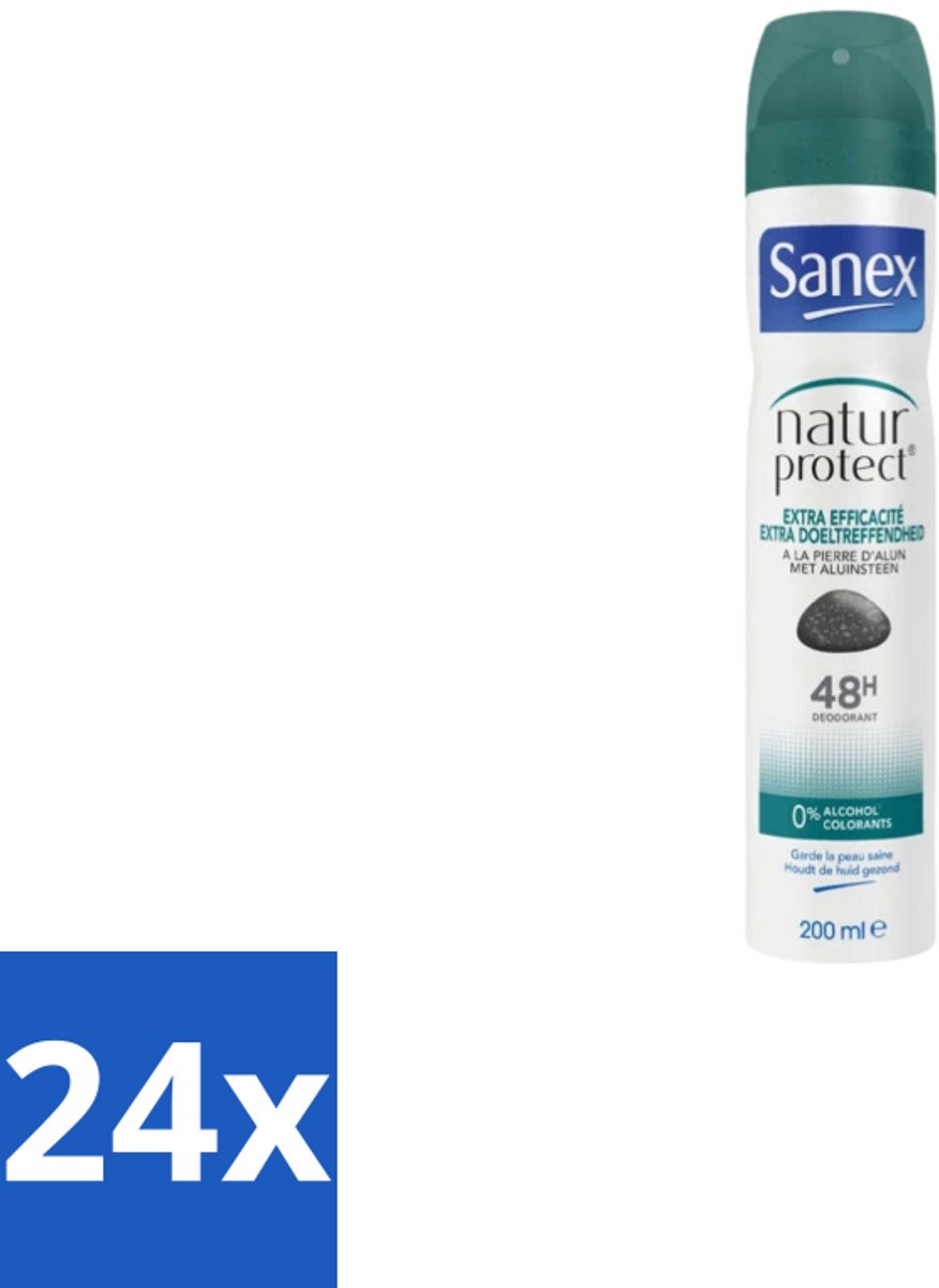 Sanex – Deodorant Spray – Aluinsteen – 200 ml - Voordeelverpakking - 24 stuks