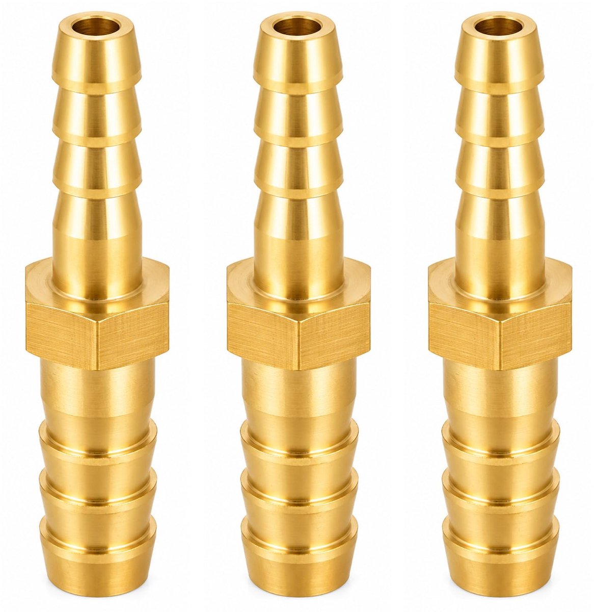 YOGAZEN 3 stuks slangverbinders, 6 mm x 4 mm, messing, slangverbindingsadapter, slang ID messing verloopstuk - ShopVlot