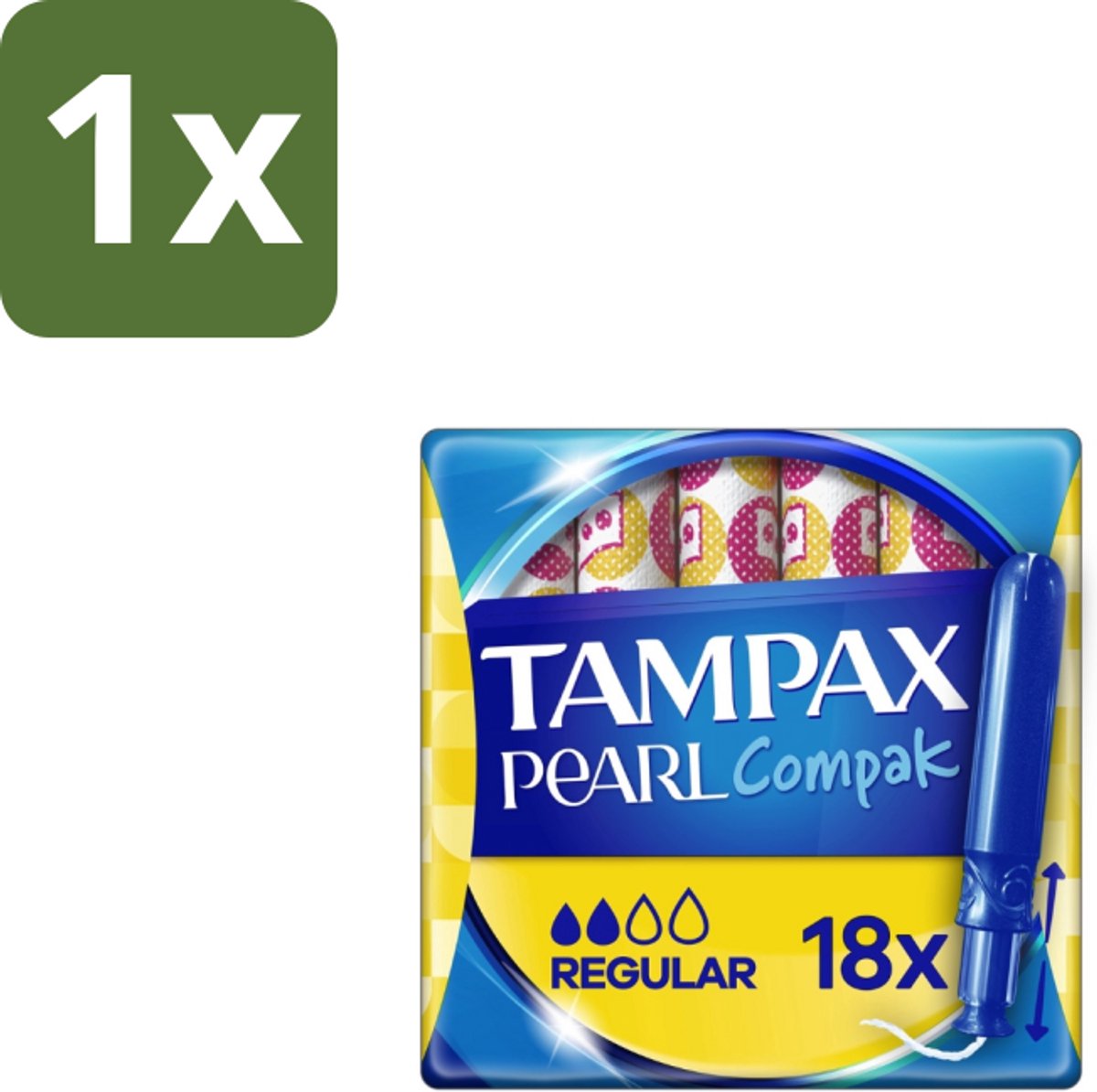 Tampax Pearl Compak – Tampons – Regular - 1 stuk