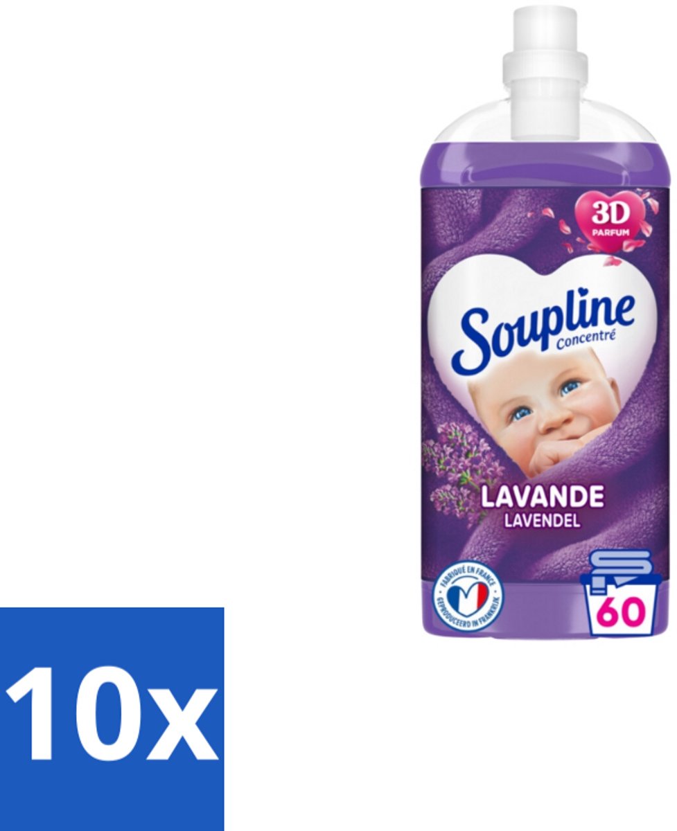 Soupline – Wasverzachter – Relax Magnolia & Lavendel – 950 ml - Bulkverpakking - 10 stuks