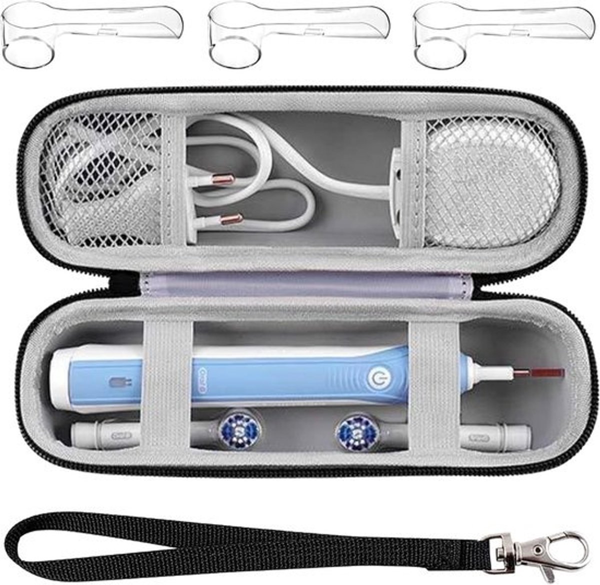 Reisetui voor elektrische tandenborstel - Beschermende tandenborstelhouder en opbergaccessoires voor reizen