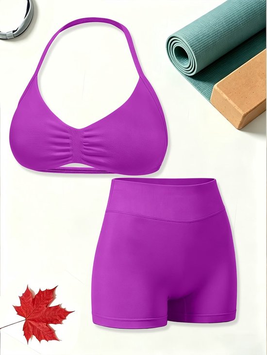 Currero Pilates Pak Dames - Yoga - Buttshaper - Gym - Fitness - Butt Lift - Bil Vergrotend - Heup Liftend - Yogakleding - Roze M — afbeelding 3