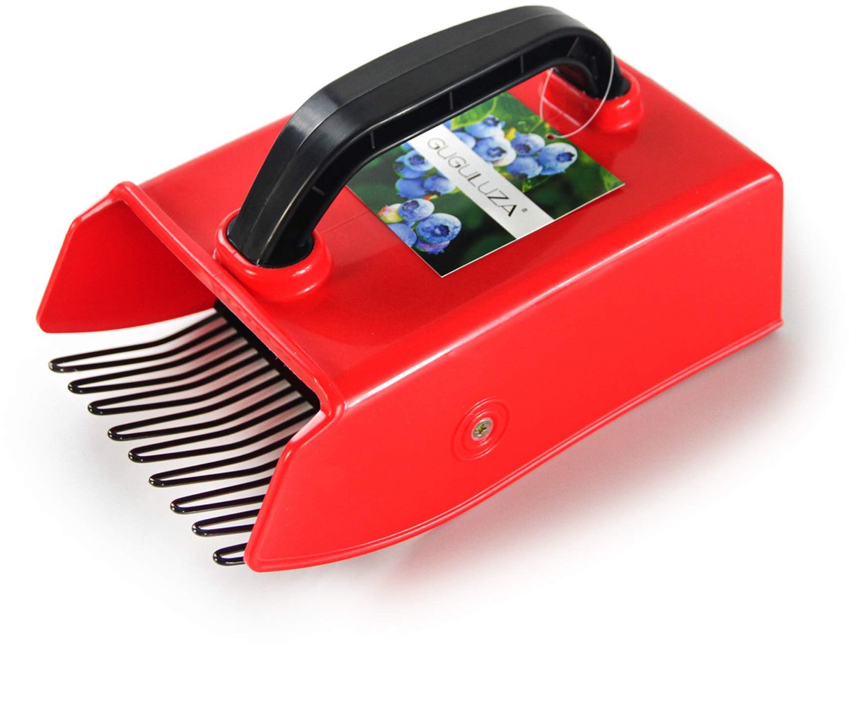 GUGULUZA Berry Picker Comb Plastic Blueberry Rake Scoop voor Fruit Oogsten 24 * 14 cm (Zwart-Rood) - ShopVlot