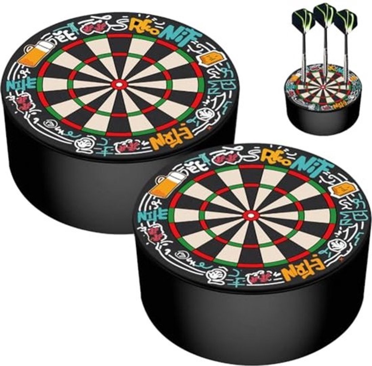 Stijlvolle Dartpijlhouder voor Soft- en Stalen Darts - 2 Mini-Houders, Ruimtebesparende Dartaccessoires voor Thuis en Club