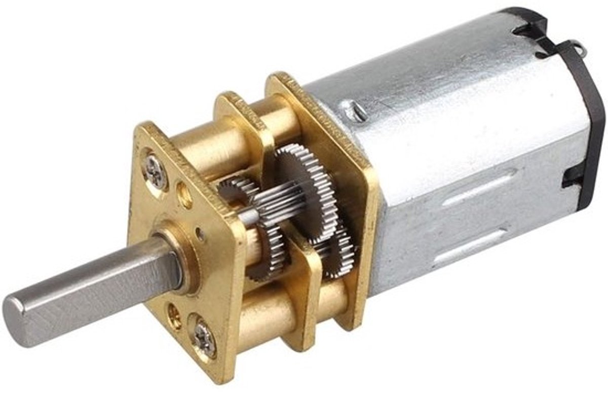 Micro Motor - Versnellingsbak Motor - Hobby Projecten - Volledig Metalen - 12 x 15 mm - Zilverkleurig