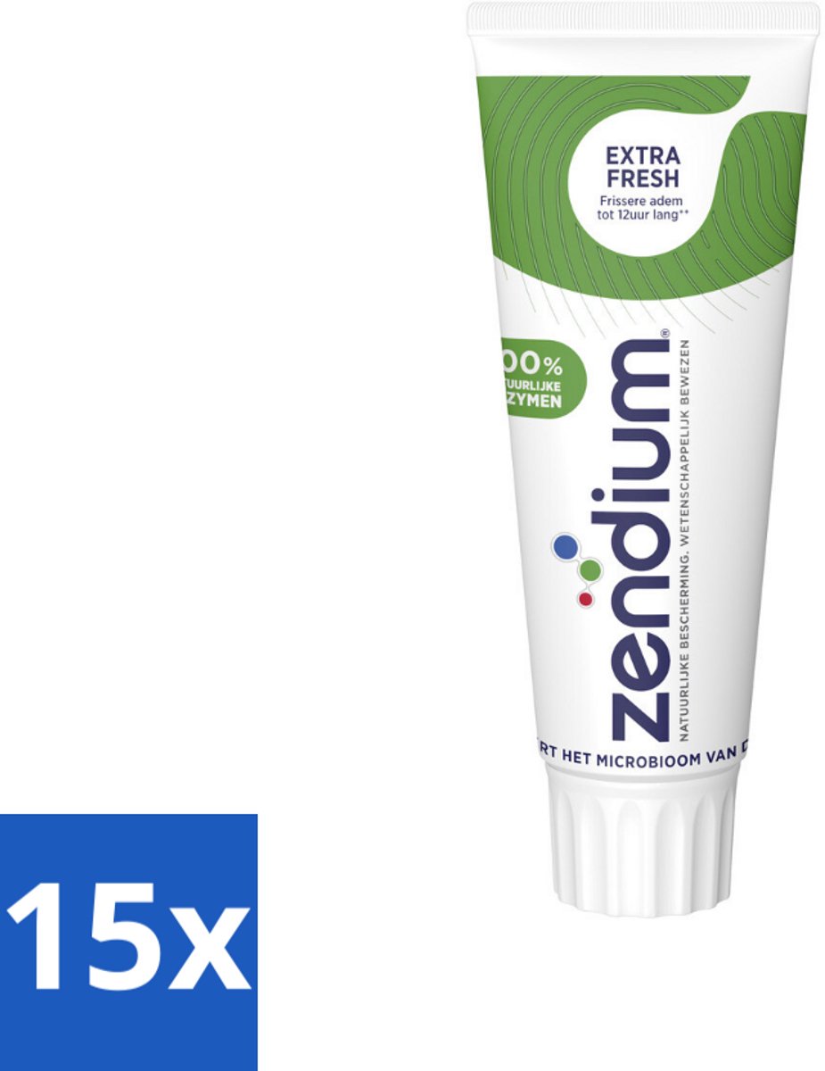 Zendium Tandpasta Extra Fresh 75 ml - Bulkverpakking - 15 stuks