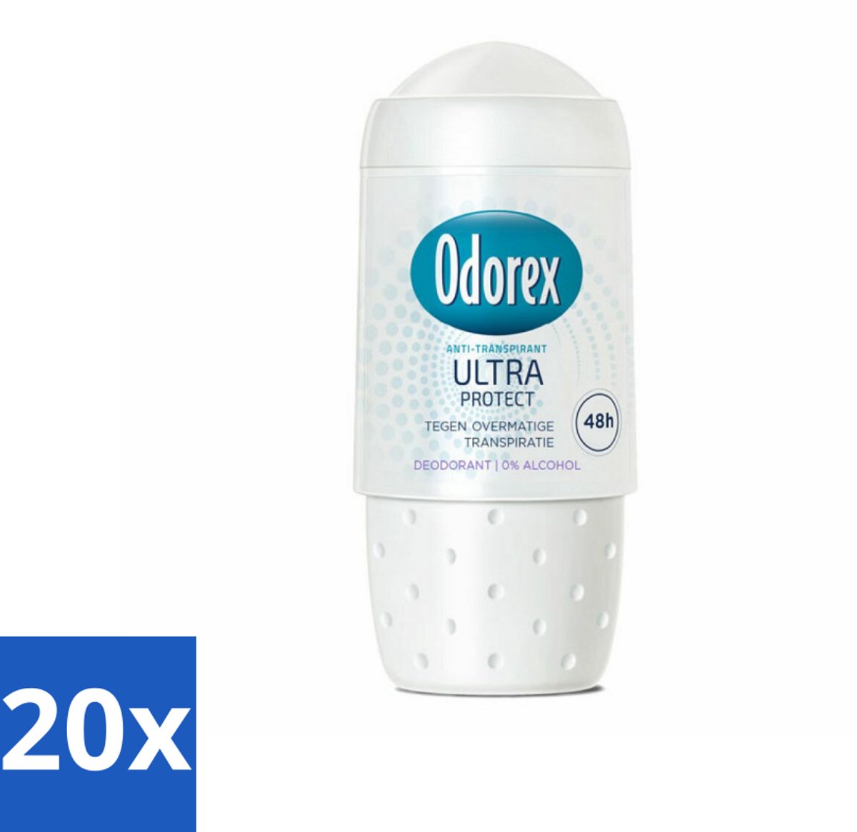 20 x Odorex Deodorant Roller Ultra Protect 50 ml - Deodorant Roller - Zweetbestendig - Huidverzorgend - Alcoholvrij - Dermatologisch Goedgekeurd