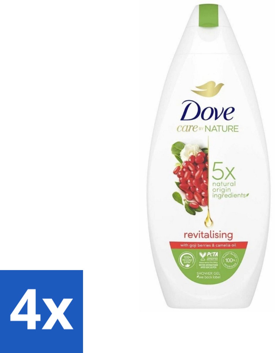 4 x Dove - Douchegel - Revitalising - Verfrissend - 225 ml - Douchegel - Huid Verzorging - Verfrissend - Revitaliserend - Hydraterend