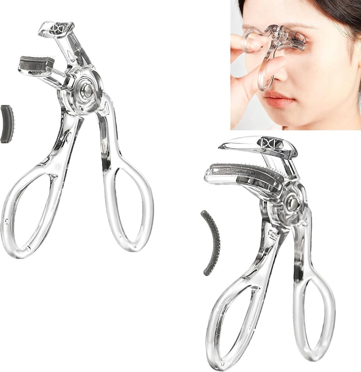 Draagbare Wimperkruller Set van 2, Geschikt voor Alle Oogvormen, Verhoogt Wimpers, Ideaal voor Een Natuurlijke Look en Gemakkelijk in Gebruik
