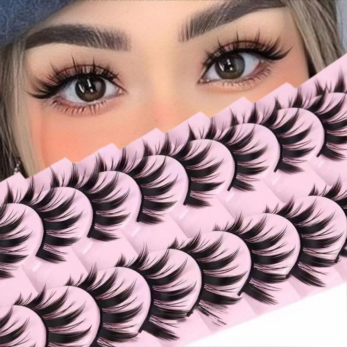 10 Paar Valse Wimpers voor een Natuurlijke Look, Perfect voor Cosplay en Anime Stijl