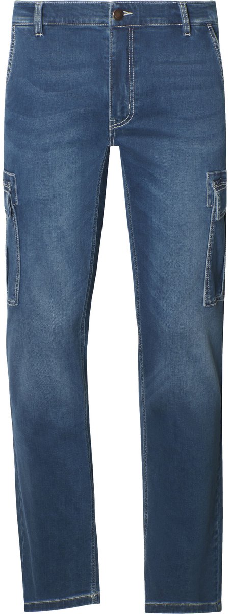 Jan Vanderstorm herren Cargojeans - 68 - blauw - Plus Size