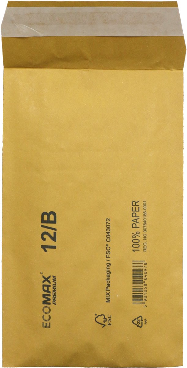 Luchtkussen enveloppen A5 - 12/B - 225 x 140 mm - 10 stuks - HK zelfklevend met plakstrip - Bruin - Netuno