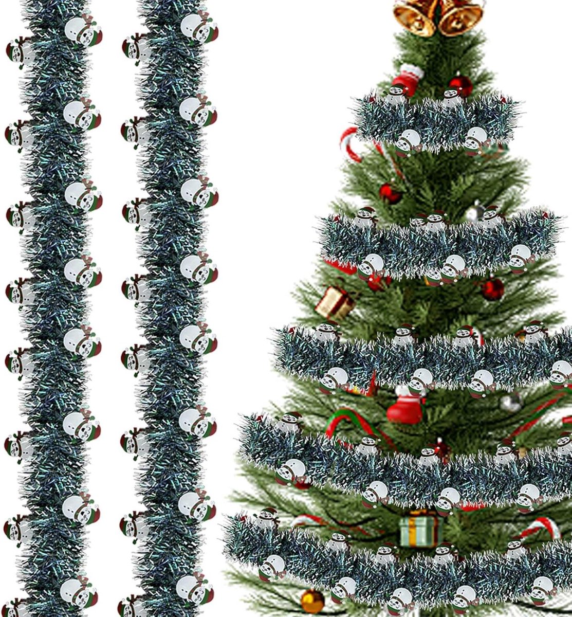 Set van 5 Kerstboom Slingers, 2 m Lange Kerstversiering, Decoratie voor Binnen en Buiten, Perfect voor Feestdagen en Kerstdecoratie