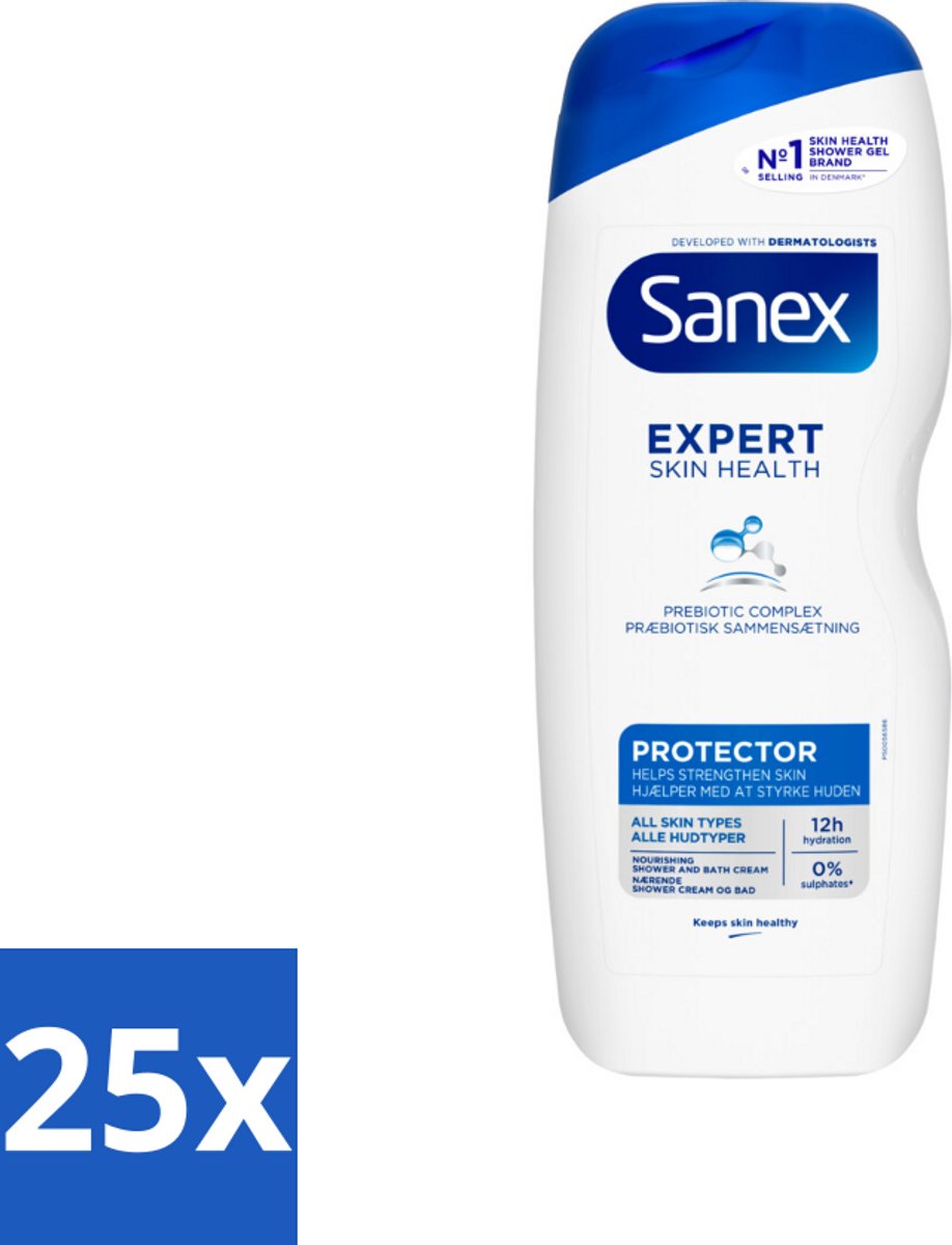 Sanex – Douchegel – Expert Skin Health Protector – 600 ml - Bulkverpakking - 25 stuks