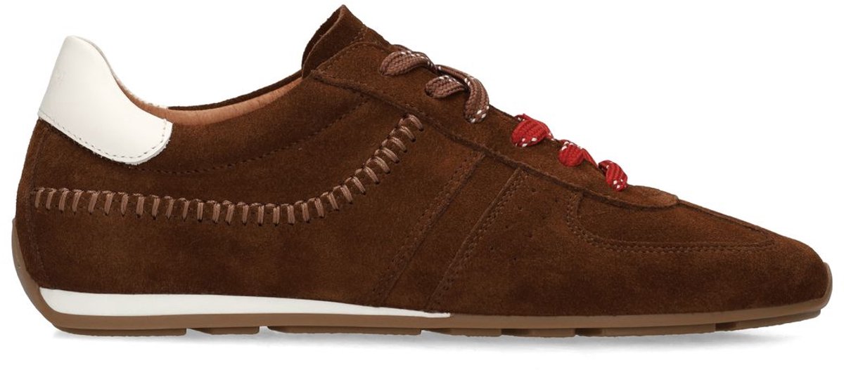 Manfield - Dames - Bruine suède sneakers - Maat 37