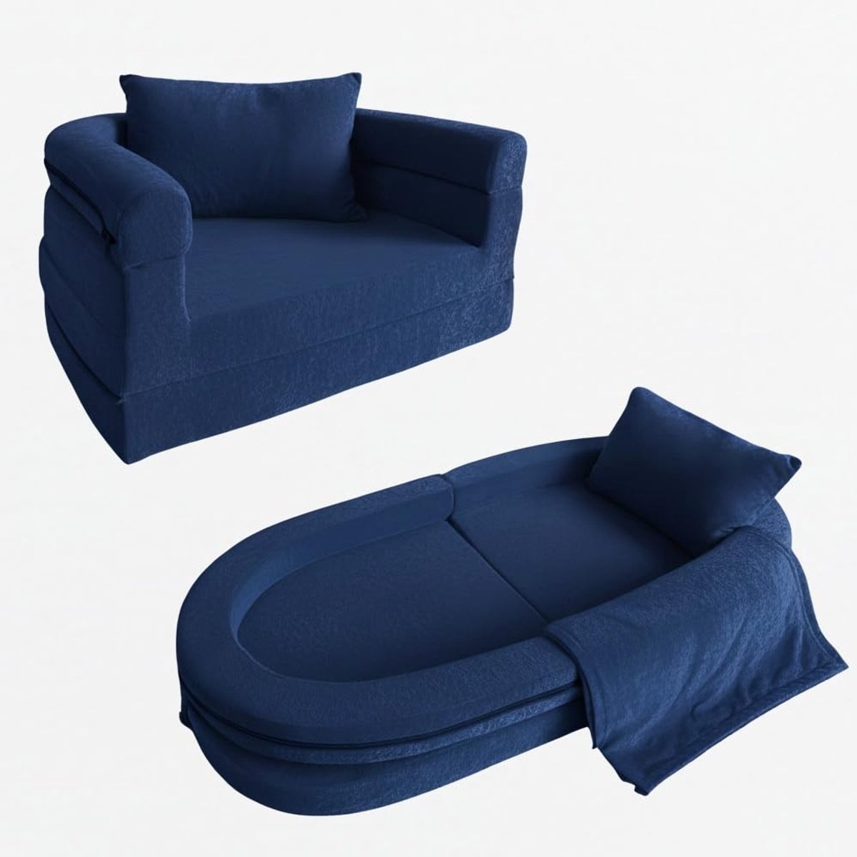 Elzusha - Vooraf Geassembleerde Kindersofa met Dekentje en Kussen