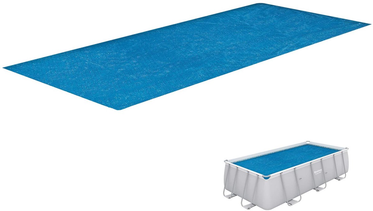 Elzusha - PE Zonnezeil voor Zwembaden 380 x 180 cm, Ideaal voor Bescherming en Verwarming