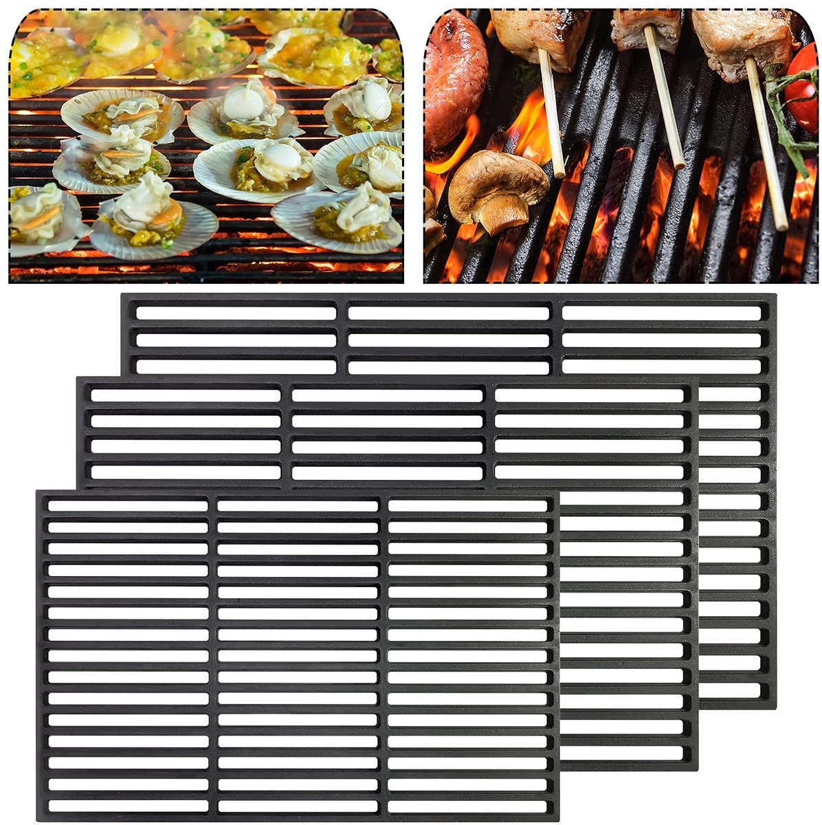 Elzusha - Universele Gietijzeren Grillrooster voor Barbecue
