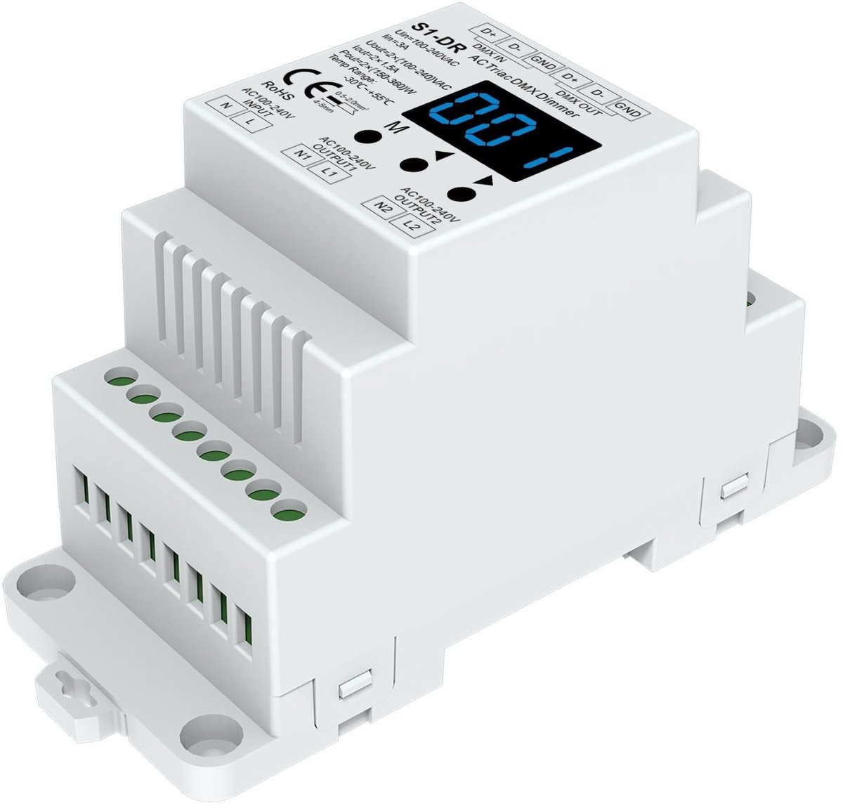 Elzusha - DMX512 Triac Dimmer voor Dimbare LED en Halogeenlampen