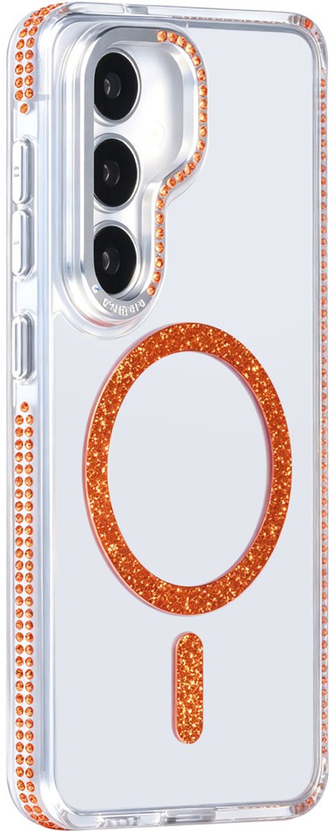 TUNIQ Backcover hoesje voor Samsung Galaxy S26 - Diamond MagSafe TPU+PC - Oranje
