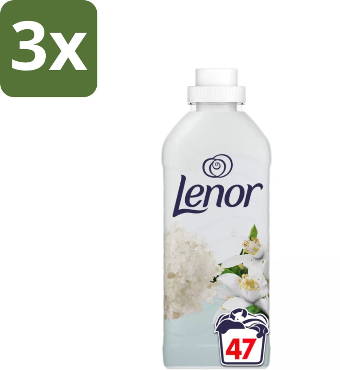 3 x Lenor - Wasverzachter - Citroenbloesem & Zeekristal - 47 Wasbeurten - Wasverzachter Citroenbloesem - Wasverzachter Zeekristal - Wasverzachter Frisheid - Wasverzachter Zachtheid - Wasverzachter Geur