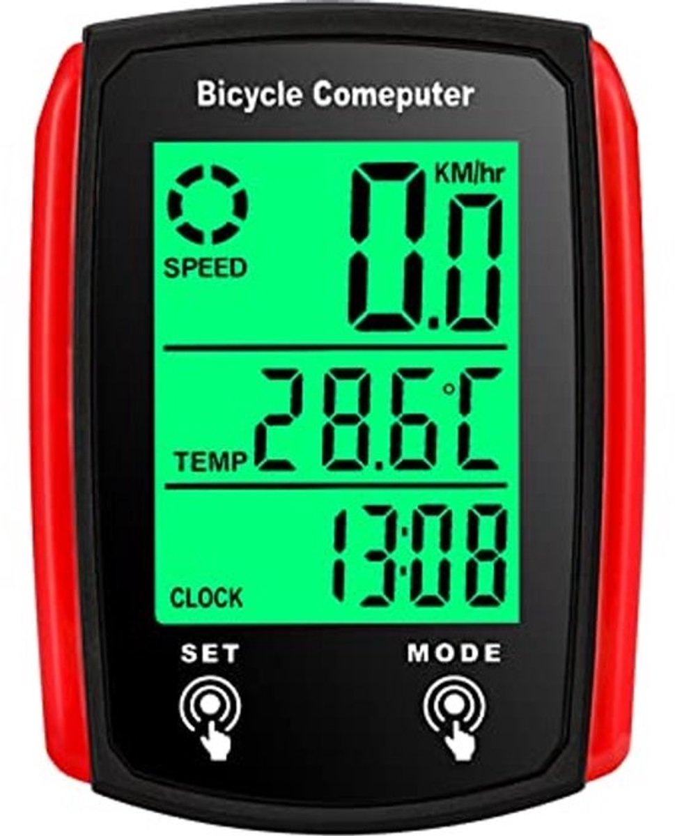 Bedrade GPS Fietscomputer - IP67 Waterdicht, LCD Snelheidsmeter en Kilometerteller voor Fiets