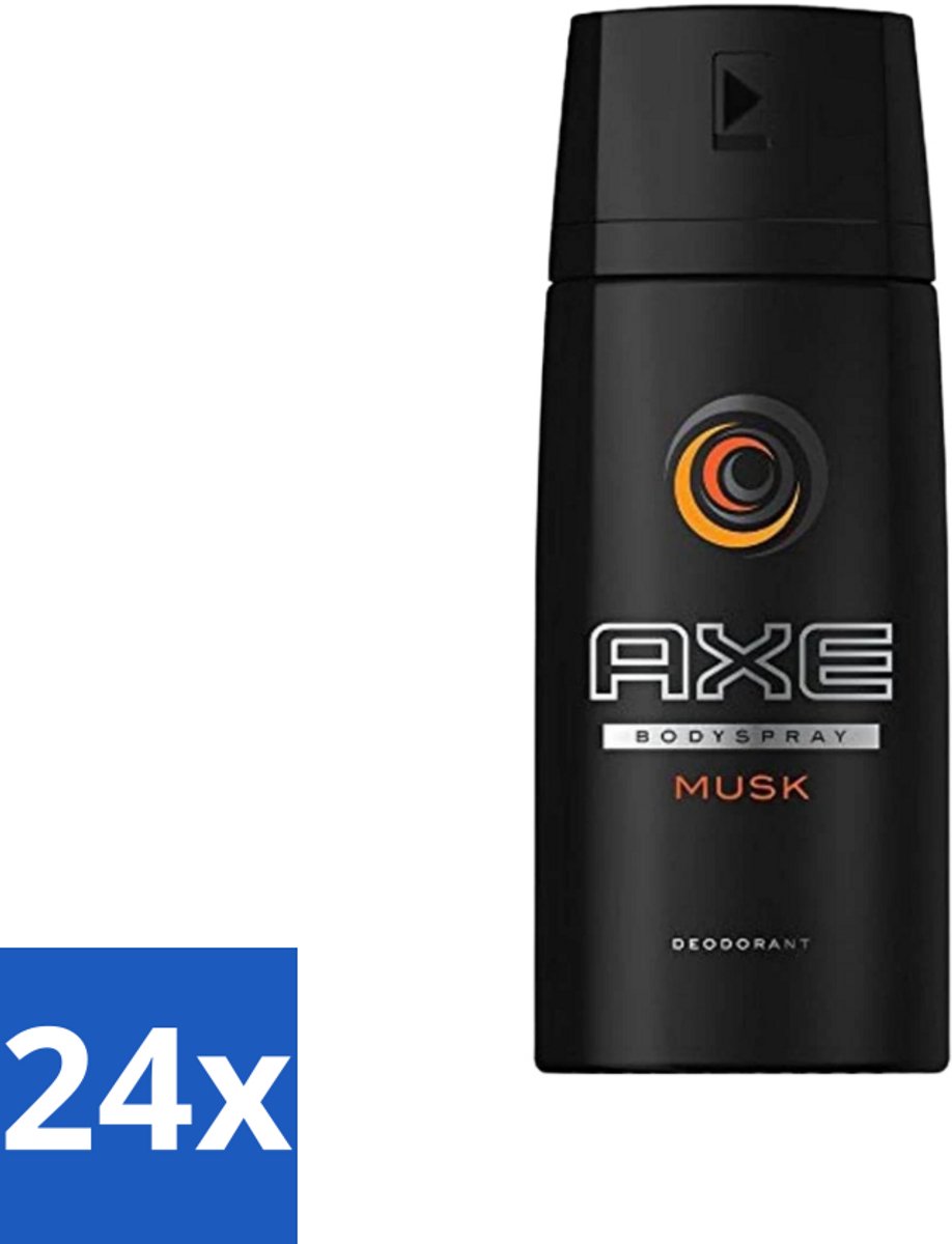 24 x Axe - Deodorant Bodyspray - Musk - 150 ml - Mannen Deodorant - Musk Geur - Deodorant Bodyspray - Langdurige Frisheid - Axe Deodorant