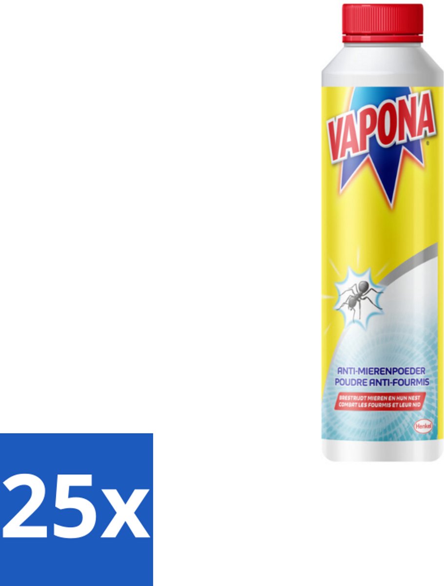 25 x Vapona Mierenpoeder 150 gr - Anti Mierenpoeder - Mierenbestrijding - Mierenbestrijding Buiten - Mierennest Bestrijding - Mierenpoeder 150g