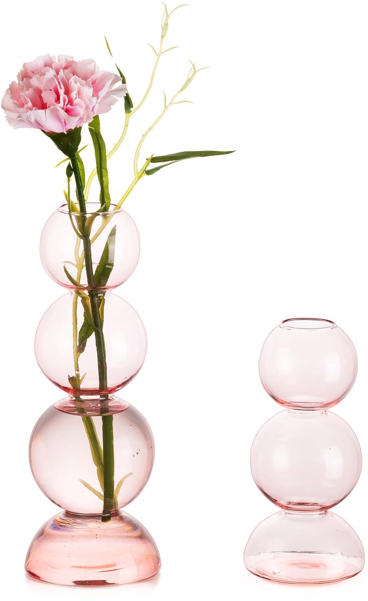 Elzusha - Kleine Vazen voor Tafel Decoratie - Unieke Bubble Vorm