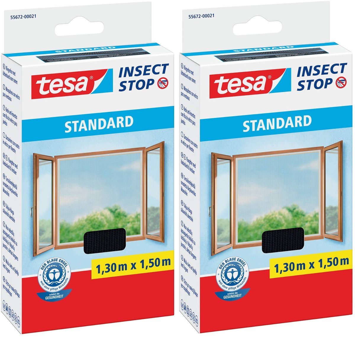 Elzusha - Insectenwerend Vliegenraam voor Ramen, 2 Stuks