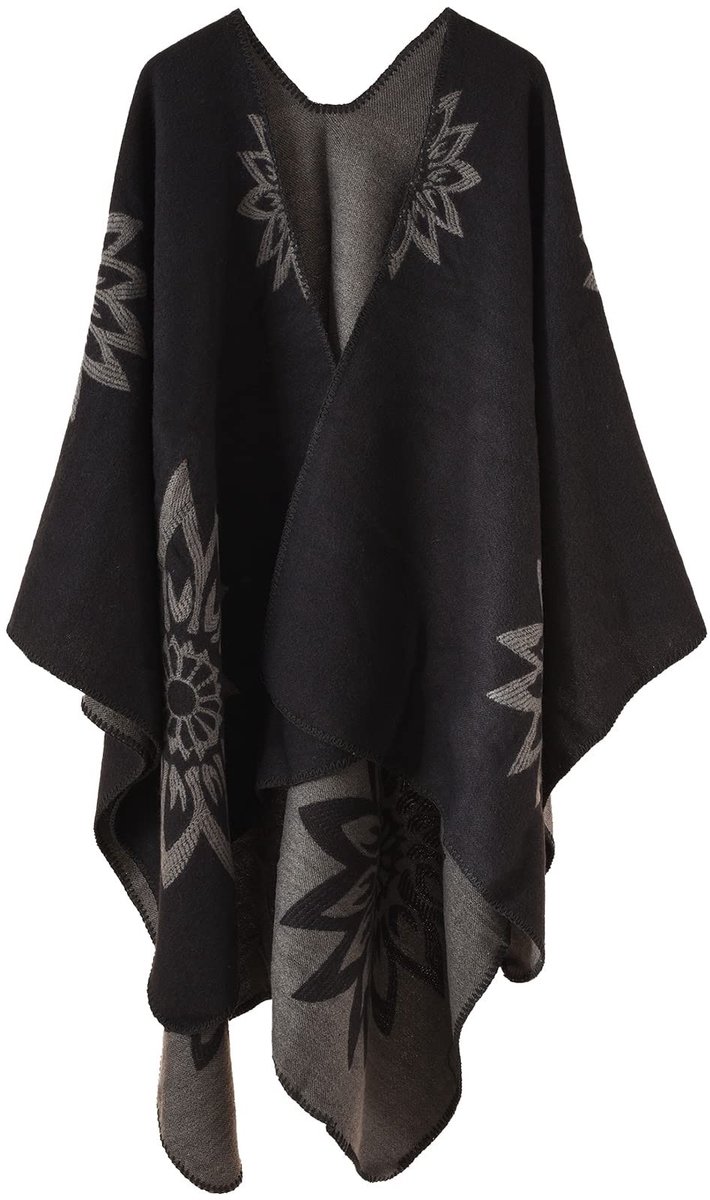 Elzusha - Dames Oversized Poncho Cape voor de Winter