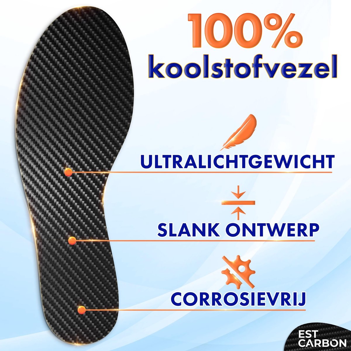 Elzusha - Carbonfiber Inlegzolen voor Ondersteuning en Comfort