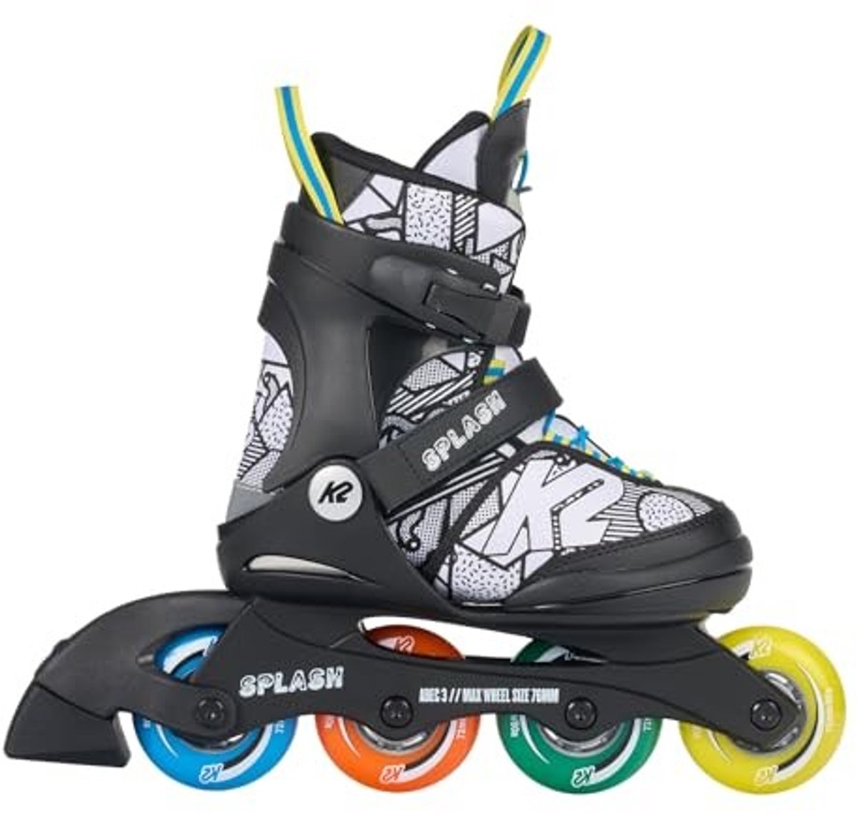 Elzusha - Inline Skates Splash Multi voor Kinderen - Creatief Design