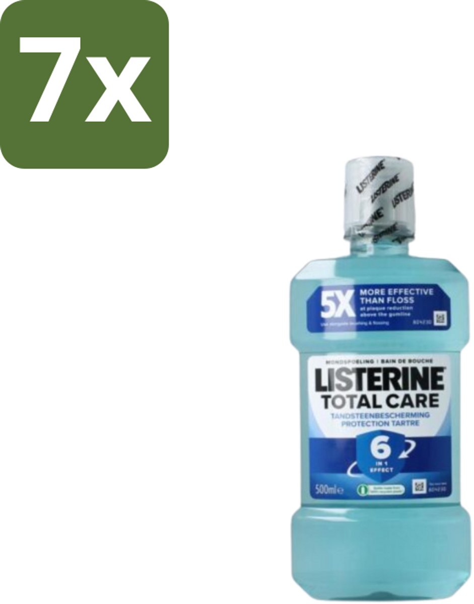 Listerine – Mondwater – Total Care – Bescherming tegen tandsteen – 500 ml - Bulkverpakking - 7 stuks