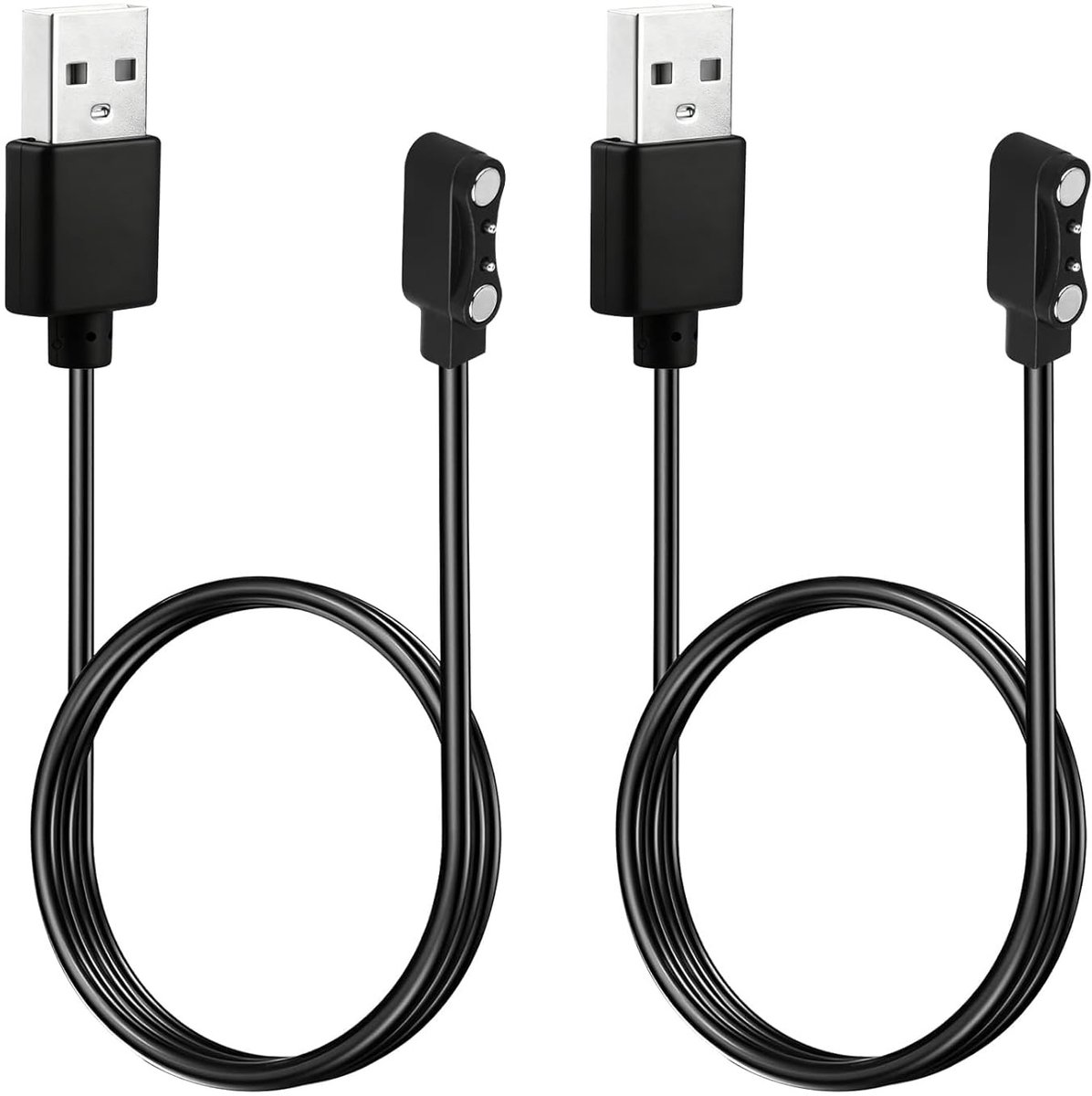 Oplaadbare Magneetoplader voor Smartwatch, 2 Pin, Compact en Efficiënt, 4 mm Kabel