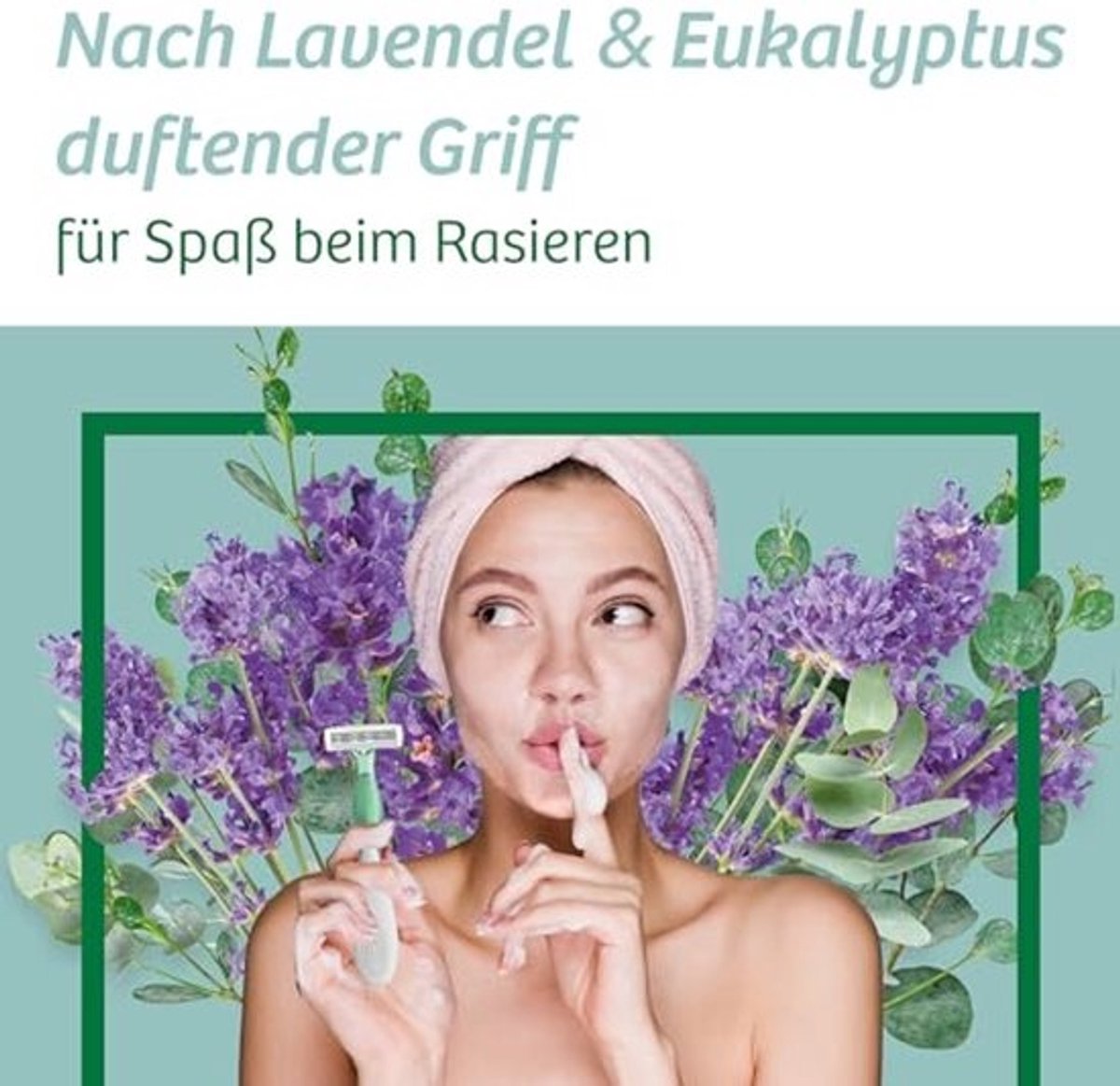 Dames Scheermesjes met 3 Blades en Vochtstrip – Lente Geur van Lavendel en Eucalyptus – Verpakking van 4