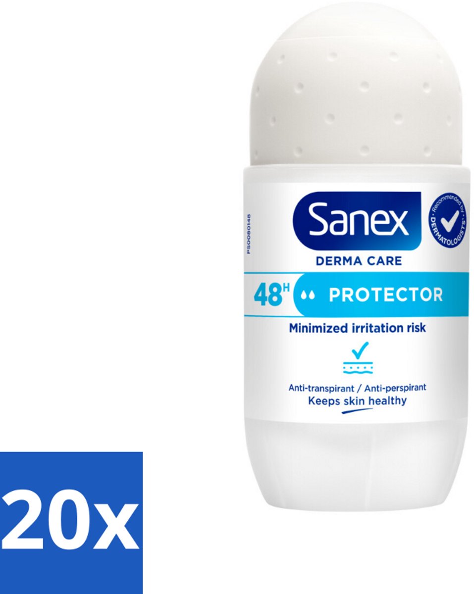 20 x Sanex – Deodorant Roller – Dermo Protector – 53 ml - Kabel - Kabels - Kabelsysteem - Kabelsysteem