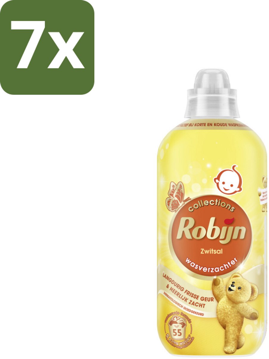 7 x Robijn – Wasverzachter – Zwitsal – 1,1 L - Koffiezetapparaat