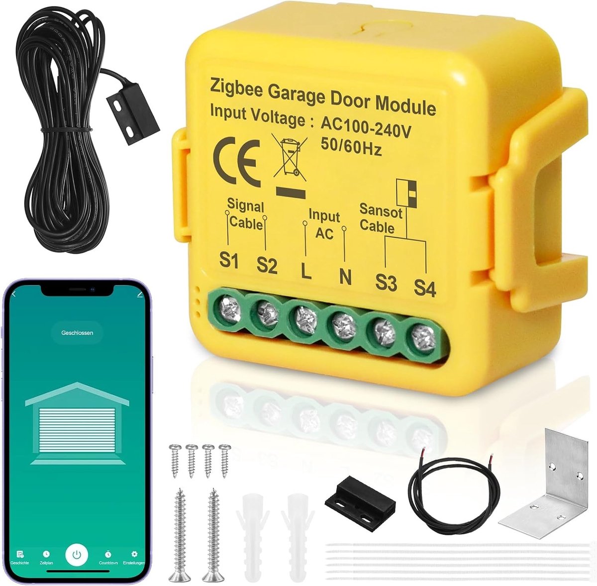 Slimme garage deur opener met Zigbee technologie, afstandsbediening en eenvoudige installatie voor optimale beveiliging