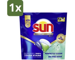 1 x Sun – Vaatwascapsules – Brilliant Shine+ All-in-1 - 26 capsules - Koffiezetapparaat